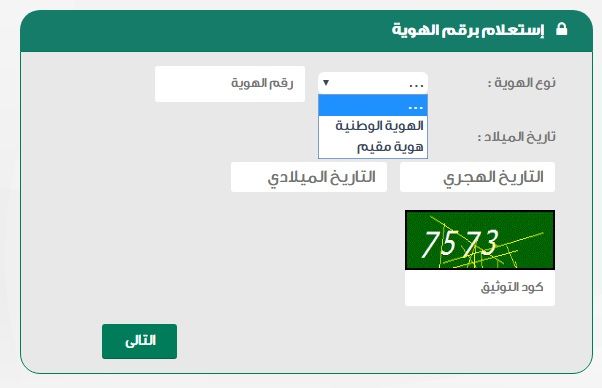 استعلام عن طلب تنفيذ برقم الهوية