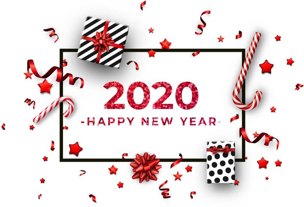 بطاقات تهنئة بالعام الجديد 2020