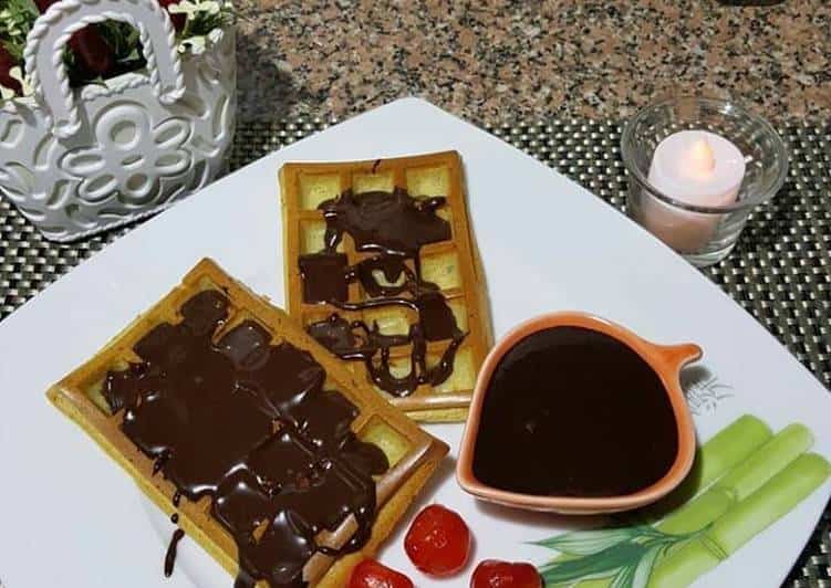 وافل بالشوكولاتة طريقة عمل الوافل في الفرن