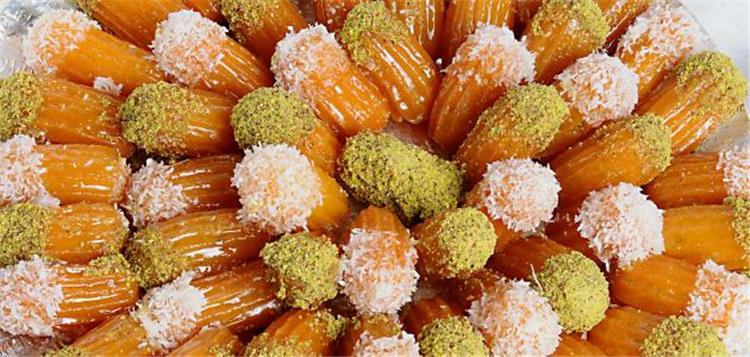 بلح الشام  طريقة عمل بلح الشام المقرمش بالنشا