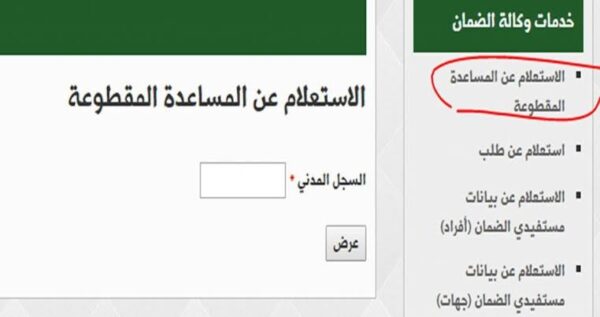 الطريقة الصحيحة للاستعلام عن المقطوعة