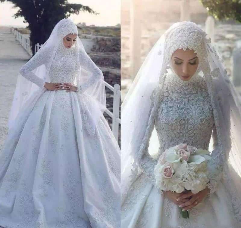 فساتين زفاف محجبات بالصور 2020