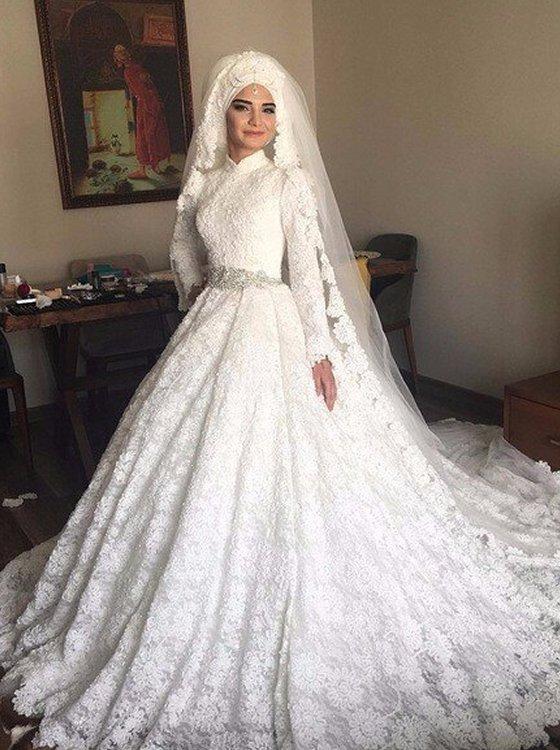 فساتين زفاف محجبات بالصور 2020