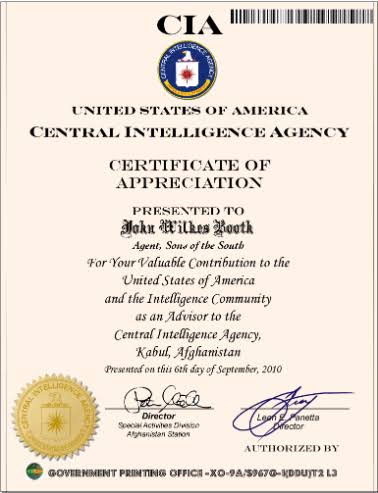 cia شهادة