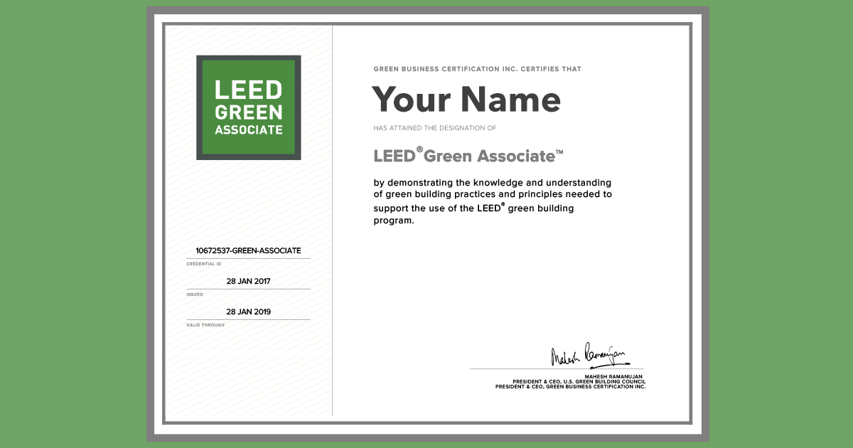 leed الحصول علي شهادة