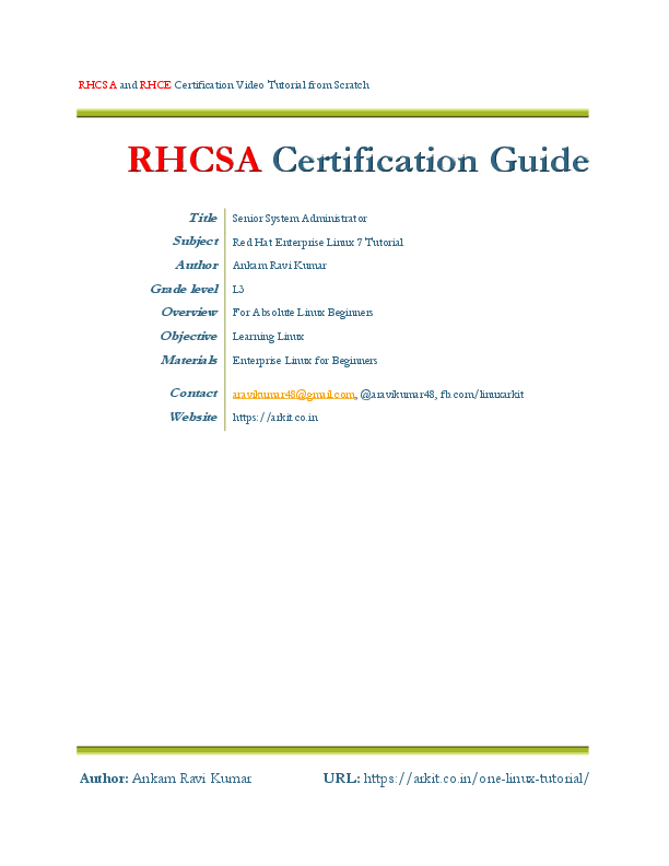معلومات عن امتحان شهادة RHCE